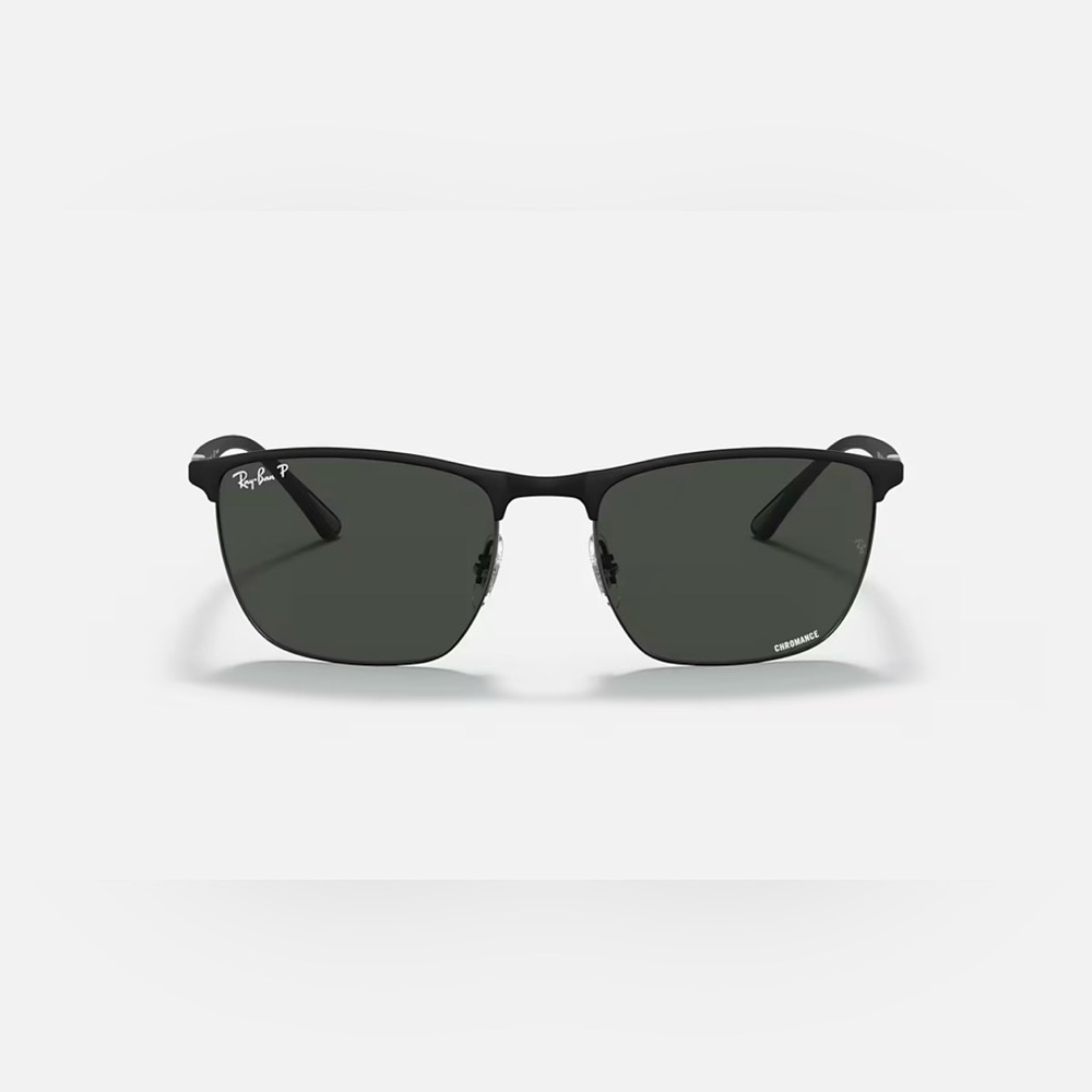 RayBan 3686 Chromance Polarized - Matte Black with Dark Grey Lenses